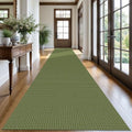 Extra Long Runners for Hallways 3x20 ft Washable Kitchen Runner Non Slip Rubber Backed Hallway Rug Cotton Entryway Runner Rug Floor Carpet for Indoor Hall (Olive Green/Earthy Green / 3' x 20' (Runner))
