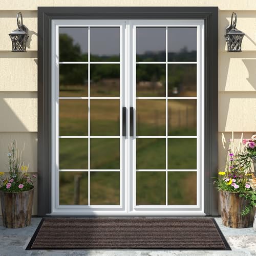 Front Door Mat Outdoor Indoor 47x24 (Brown / 47x24 Inch)