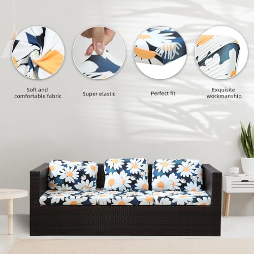 8 Pcs Outdoor Cushion Covers (Chrysanthemum / 8PCS)