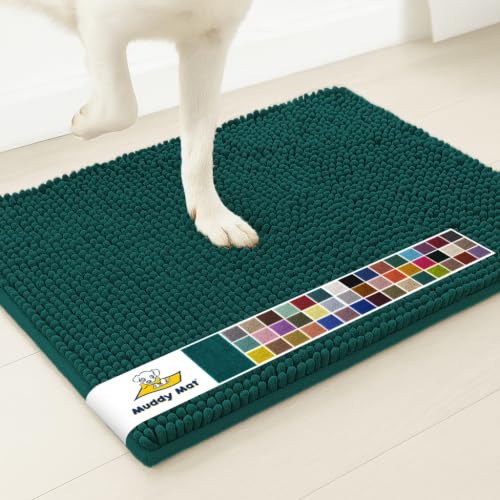Super Water Absorbent Door Mat Indoor (Atlantic Blue / 16" x 24")