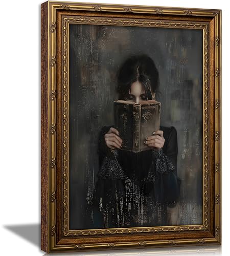 Vintage Gold Framed Woman Reading Wall Art (Woman Reading / 11"LX9"W)