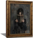 Vintage Gold Framed Woman Reading Wall Art (Woman Reading / 11"LX9"W)