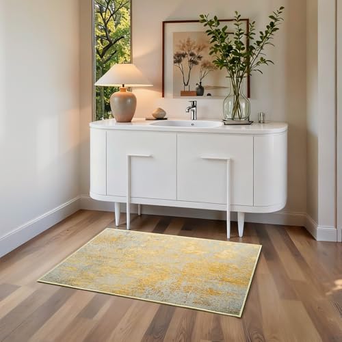 Entrance Rugs Indoor 2x3 Orange (Orange, Silver & Gray / 2' x 3' (Rectangular))