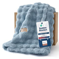 Cloud Bubble Fleece Twin Blanket for Bed (03 Celestial Blue / Twin (60" X 80"))