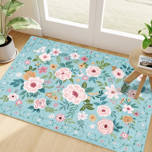 2x3 Entryway Rug (Teal / 2' x 3' (Rectangular))