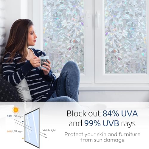 Rainbow Window Privacy Film (29.5" x 78.7" / Silver)