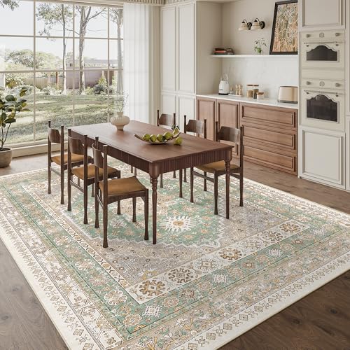 8x10 Area Rugs for Living Room (Green/Brown / 8' x 10' (Rectangular))