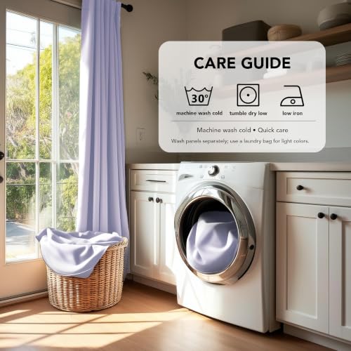 Blackout Curtains for Bedroom (Light Purple / 42"W x 72"L (Pack of 2))