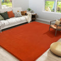 Modern Area Rug for Bedroom Living Room (4' x 6' (Rectangular) / Orange)