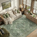 Washable Area Rug (Green/Dark Green/Gray / 6' x 9' (Rectangular))
