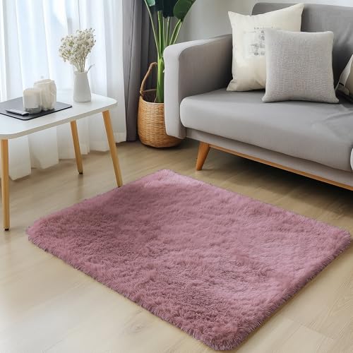 2x3 Machine Washable Small Bedside Rug (2x3 Ft / Blush)