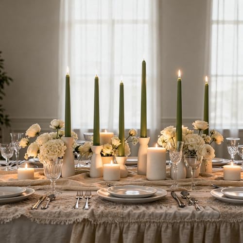 Taper Candles (Olive Glow / 10 Inch-4 Count)