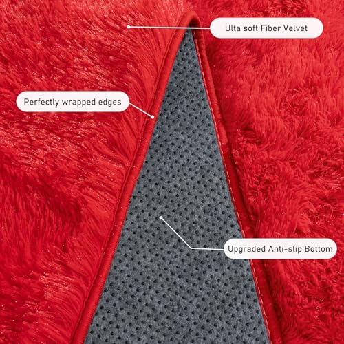 Rugs for Living Room 5x7 (5' x 7' (Rectangular) / Red)