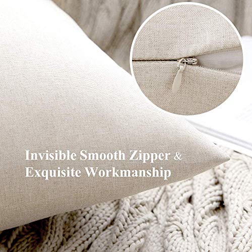 Decorative Outdoor Pillow Covers Waterproof 16x16 Beige (16" x 16" (Pack of 2) / Beige)