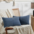 2 Packs Dusty Blue Lumbar Decorative Throw Pillow Covers 16x32 Inch for Couch Bed Sofa (Dusty Blue / 32" x 16" (Pack of 2))