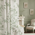 Sage Green Boho Floral 100% Blackout Curtains 84 Inch 2 Panels (Sage Green / 52"W x 84"L (Pack of 2))