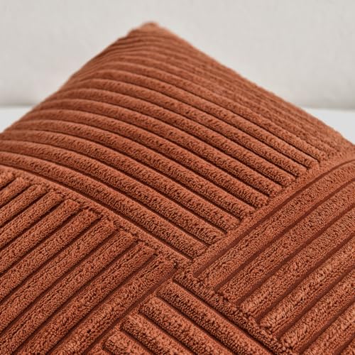 2 Packs Rust Decorative Throw Pillow Covers 20x20 Inch for Living Room Couch (Rust / 20" x 20" (Pack of 2))