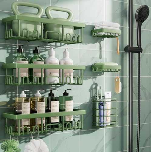 Rustproof & Waterproof Shower Caddy 6 (Green)