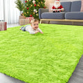 6x9 Machine Washable Large Area Rugs for Living Room (6x9 Ft / Lime Green)