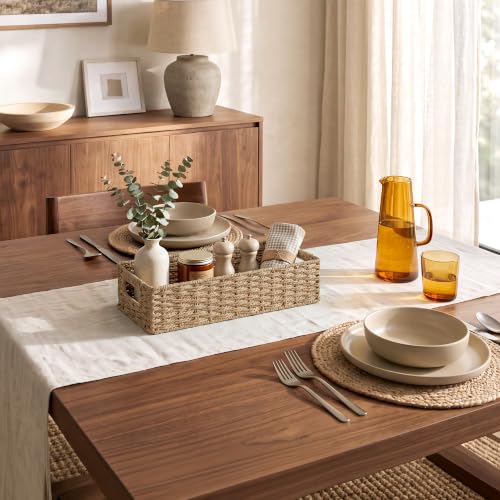 Toilet Paper Storage Baskets for Bathroom Decor (Light Brown / 14¼" L x 6¾" W x 3¾" H)