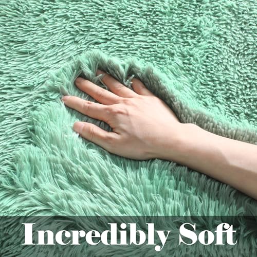 Sage Green Rugs for Kids Bedroom Dorm (Sage Green / 3' x 5' (Rectangular))