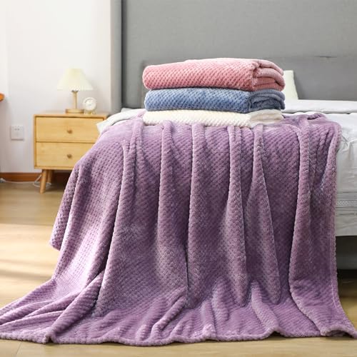 4 Pcs Fleece Throw Blanket (Fresh Colors)