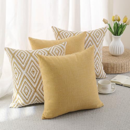 Throw Pillow Covers 18x18 (Ochre / 18" x 18" (Pack of 4))