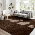 4x6 Fluffy Shag Area Rugs for Living Room Bedroom (Brown / 4' x 6' (Rectangular))