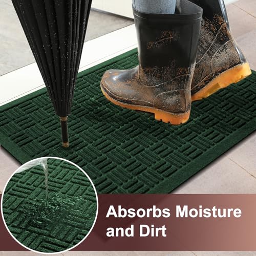 Front Door Mat Outside Entrance (Green / 3' x 5'2" (Rectangular))