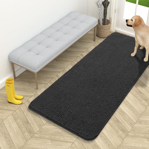 Dog Door Mat for Muddy Paws 54x24 (Dark Grey / 54" X 24")