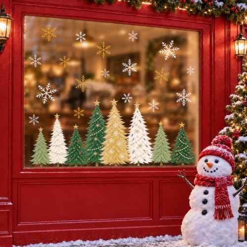 Christmas Window Clings Decor (Christmas Tree)
