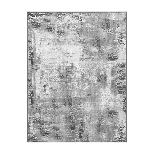 Entryway Rug 3x5 Grey Bedroom Area Rug Washable Non Slip Abstract Boho Rugs for Indoor Entry (Grey / 3' x 5' (Rectangular))