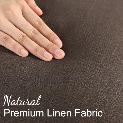 Fall Brown Linen Throw Pillow Covers 24x24 Set of 2 (Linen Brown / 24" x 24" (Pack of 2))