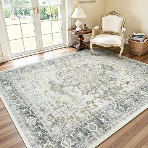 6x9 Taupe Grey Rugs for Bedroom Living Room (Sunflower Grey/Taupe / 6' x 9' (Rectangular))