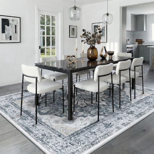Washable Area Rug (Grey/White/Beige / 5' x 7' (Rectangular))