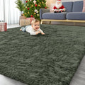 8x10 Machine Washable Large Area Rugs for Living Room (8x10 Ft / Olive Green)