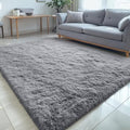 5x5 Area Rugs for Living Room Bedroom (5x5 Ft Square / Light Grey)