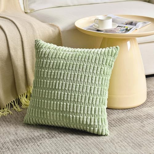 4 Packs Decorative Throw Pillow Covers for Living Room Couch Bed (18" x 18" (Pack of 4) / Yellow Green Series)