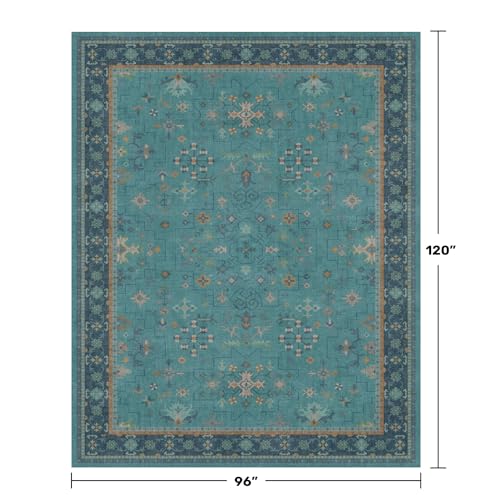 Boho 8x10 Large Teal Green Rugs for Living Room (8' x 10' (Rectangular) / Emerald Teal)