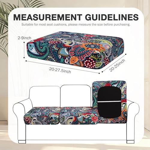 8Pcs Patio Cushion Covers (Paisley / 8PCS)