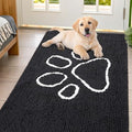 Dog Door Mat for Muddy Paws (54"X32" / Black and White)