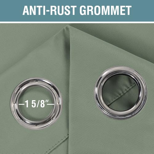 Blackout Curtain for Living Room Thermal Insulated Window Treatment Curtain Extra Long 96 inch Length Energy Saving Solid Grommet Top Blackout Drape (52"W x 96"L (Pack of 1) / Cyan)