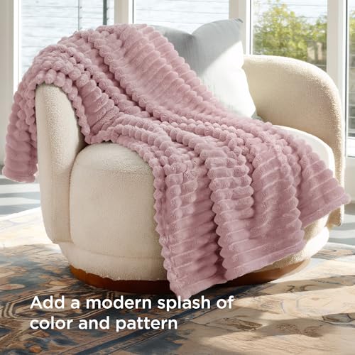 Soft Pink Throw Blanket for Couch Decor Gifts 50"x70" (Pink / Throw XL)