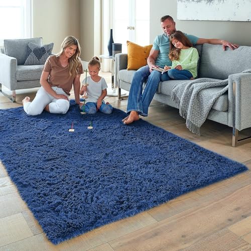5x8 Blue Rugs for Living Room (6- Blue / 5' x 8' (Rectangular))