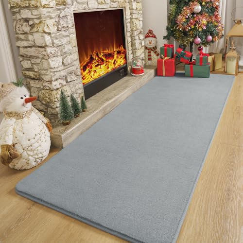 Modern Soft Hallway Runner Rug (3' x 8' (Runner) / Grey)