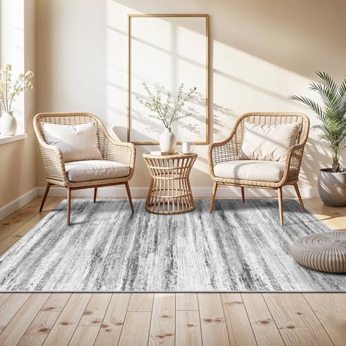 4x5 Area Rugs for Entryway Washable (Grey / 4' x 5' (Rectangular))