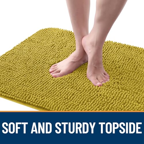 Dog Door Mat for Muddy Paws 36x24 (Mustard Yellow / 36" X 24")