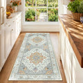 Washable Area Rug (Beige/Carbon Grey/Orange / 2' x 6' (Rectangular))