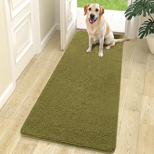 Dog Door Mat for Muddy Paws 70x24 (Willow Green / 70" X 24")