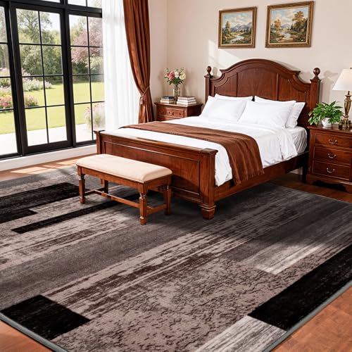 6x9 Washable Area Rugs for Living Room and Bedroom (Chocolate / 6' x 9' (Rectangular))